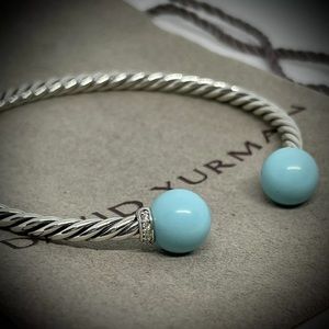 DAVID YURMAN SS DIAMOND TURQUOISE SOLARI 3.5mm